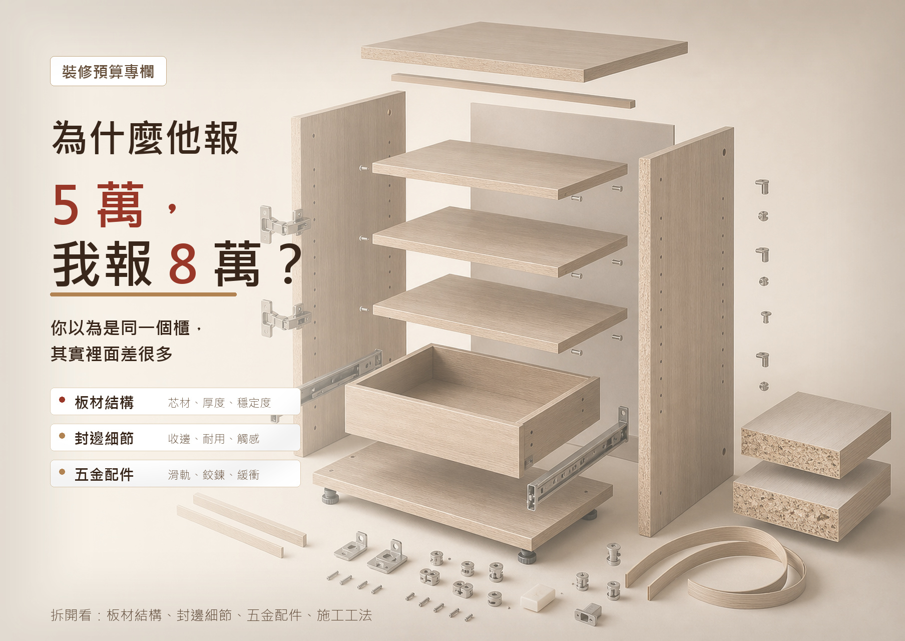 為什麼 他報 5 萬,我報 8 萬?